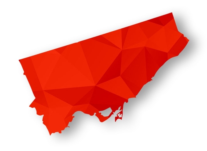 Toronto area map